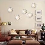 White Murano Sconces Glass Wall Plates Light Fixture Dia 12"