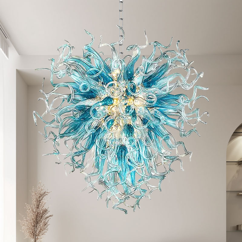 Blue crystal chandelier outlet