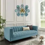 Glass Bubble Chandelier Cluster Style Blue Color