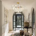 Modern Glass Bubble Chandelier/Semiflush Cluster Style