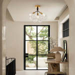 Modern Glass Bubble Chandelier/Semiflush Cluster Style