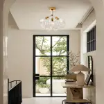 Modern Glass Bubble Chandelier/Semiflush Cluster Style