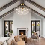Modern Glass Bubble Chandelier/Semiflush Cluster Style