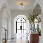 Clear Glass Globe Bubble Ceiling Light 3-Light Cluster Style Brass Finish