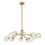 Mid Century Sputnik Glass Globe Bubble Branch Chandelier