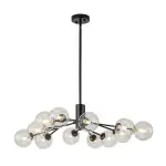 Mid Century Sputnik Glass Globe Bubble Branch Chandelier