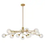 Mid Century Sputnik Glass Globe Bubble Branch Chandelier