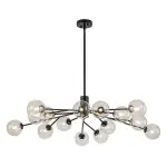 Mid Century Sputnik Glass Globe Bubble Branch Chandelier