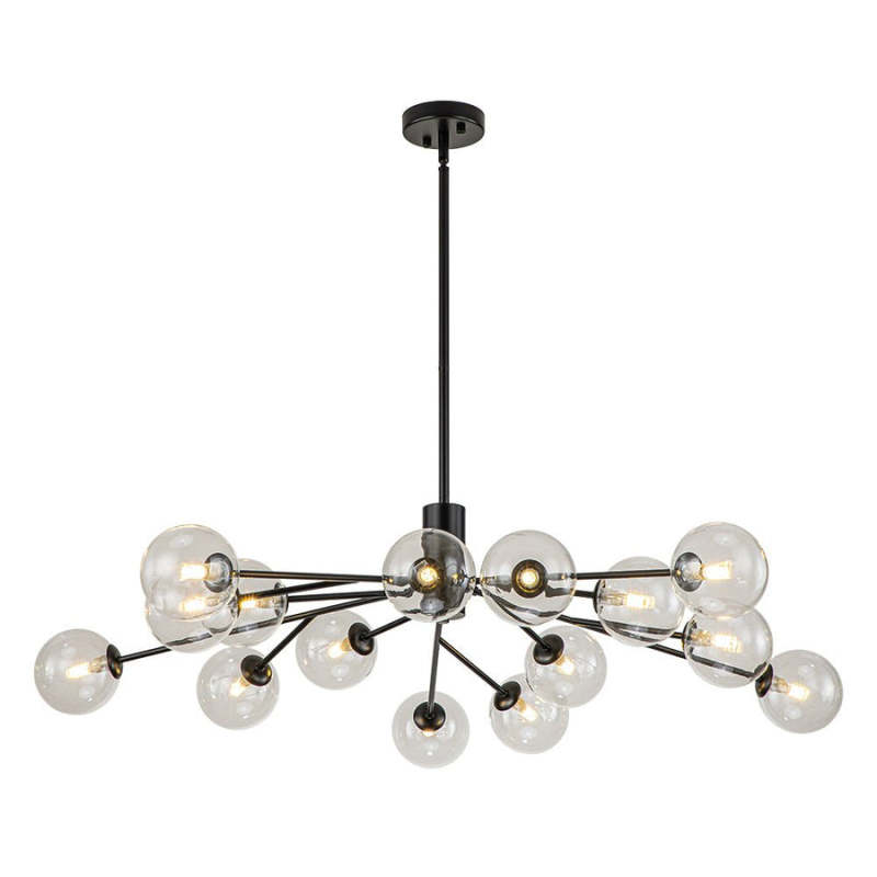 Mid Century Sputnik Glass Globe Bubble Branch Chandelier