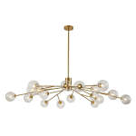 Mid Century Sputnik Glass Globe Bubble Branch Chandelier