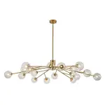Mid Century Sputnik Glass Globe Bubble Branch Chandelier