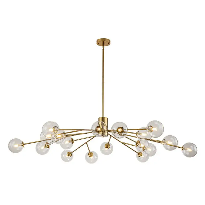 Mid Century Sputnik Glass Globe Bubble Branch Chandelier