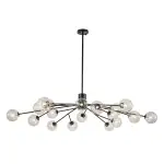 Mid Century Sputnik Glass Globe Bubble Branch Chandelier