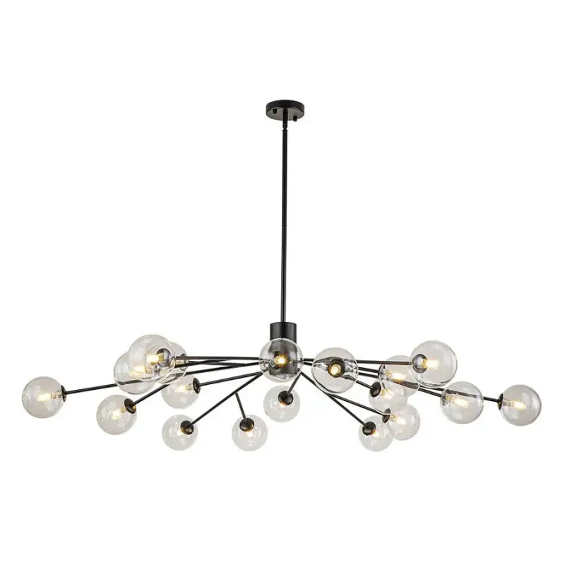 Mid Century Sputnik Glass Globe Bubble Branch Chandelier
