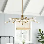 Mid Century Sputnik Glass Globe Bubble Branch Chandelier