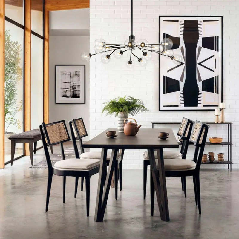 Mid Century Sputnik Glass Globe Bubble Branch Chandelier