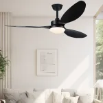 Ceiling Fans With Lights Black And White Modern Chandeliers 52inch