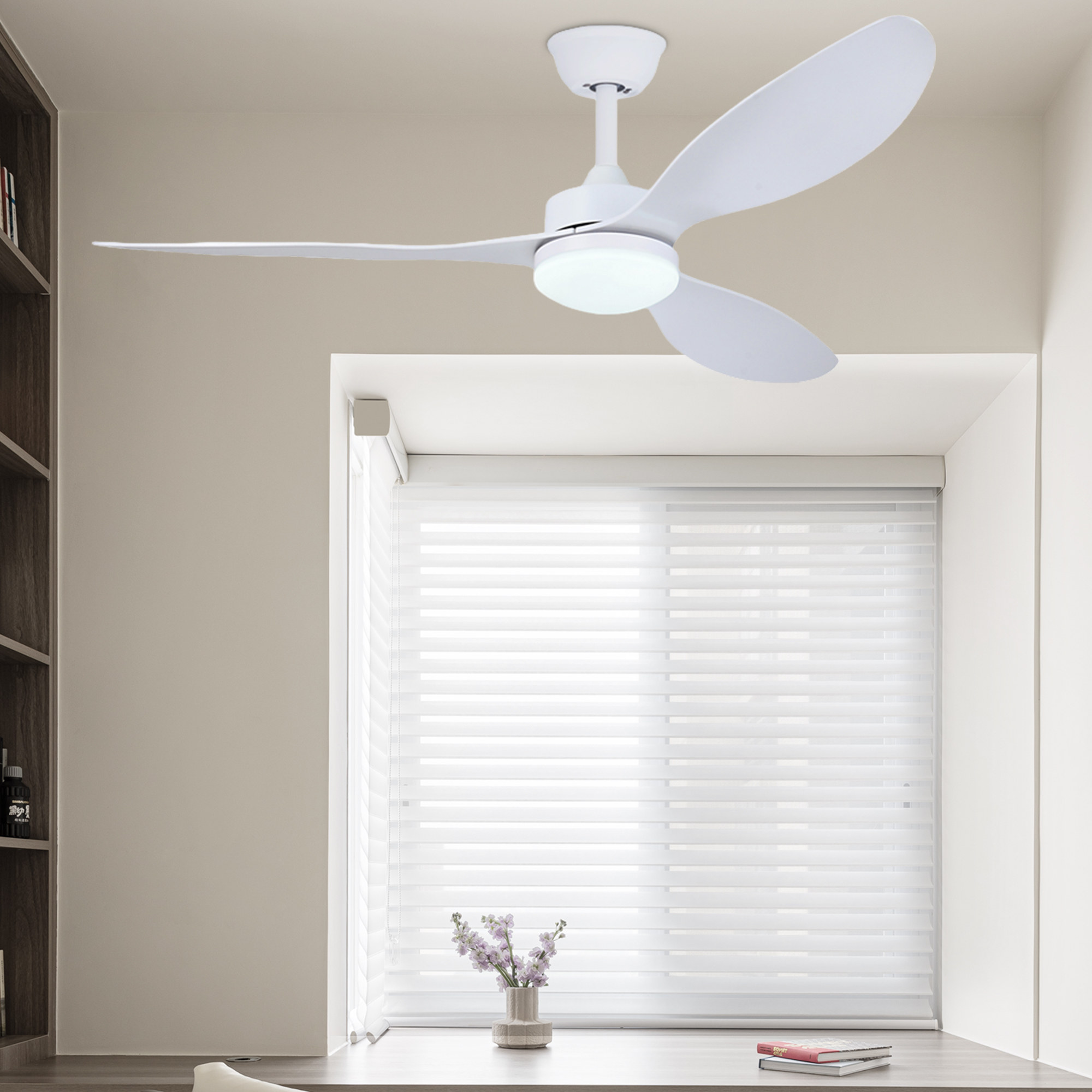 Ceiling Fans With Lights Black And White Modern Chandeliers 52inch