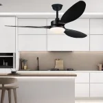 Ceiling Fans With Lights Black And White Modern Chandeliers 52inch