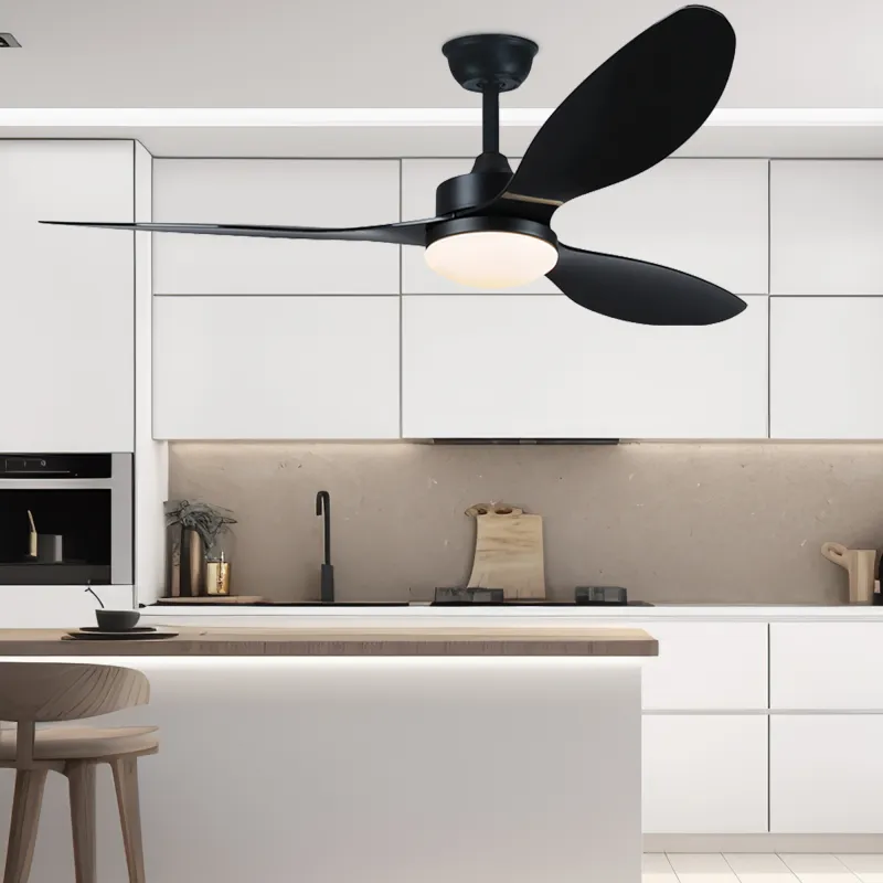 Ceiling Fans With Lights Black And White Modern Chandeliers 52inch