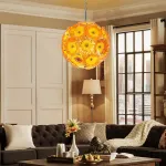 Murano Ceiling Light Blown Glass Plates Chandelier (Orange)