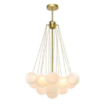 Cluster Frosted Modern Bubble Chandelier 01