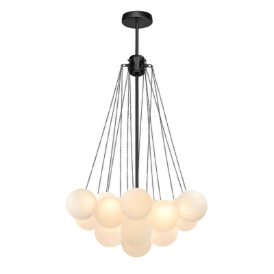 Cluster Frosted Modern Bubble Chandelier 02