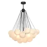 Cluster Frosted Modern Bubble Chandelier