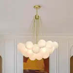Cluster Frosted Modern Bubble Chandelier