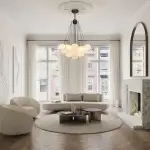 Cluster Frosted Modern Bubble Chandelier