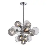 Glass Globe Bubble Chandelier 23.6"/31.5" Cluster Wide Large Chandelier
