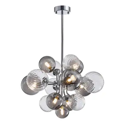 Glass Globe Bubble Chandelier 23.6"/31.5" Cluster Wide Large Chandelier 01