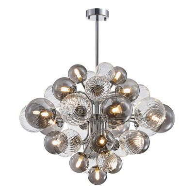 Glass Globe Bubble Chandelier 23.6