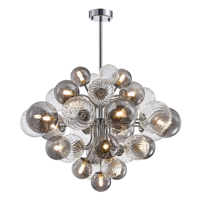 Glass Globe Bubble Chandelier 23.6"/31.5" Cluster Wide Large Chandelier 02