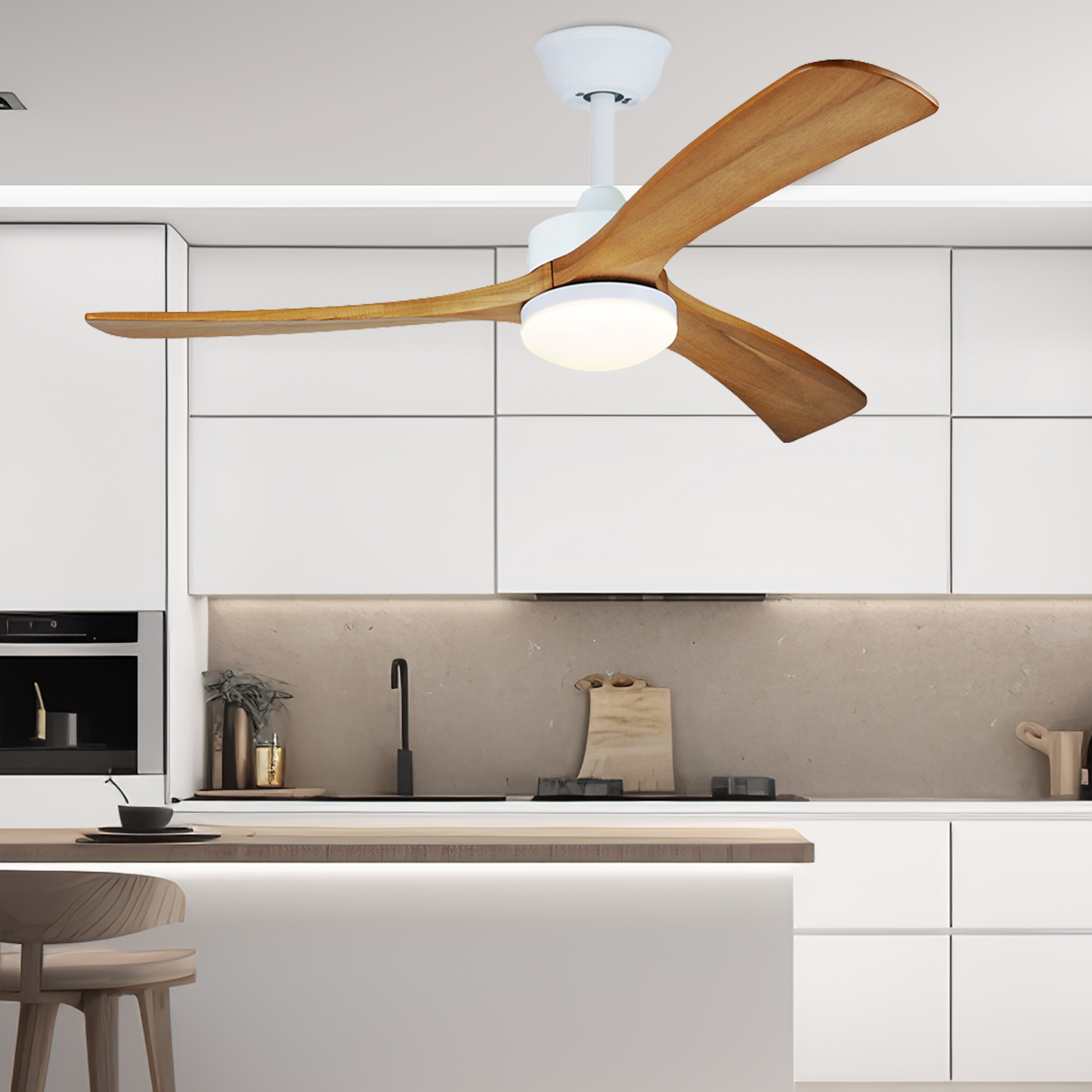 Modern chandeliers ceiling fans with lights dark wood color 56inch