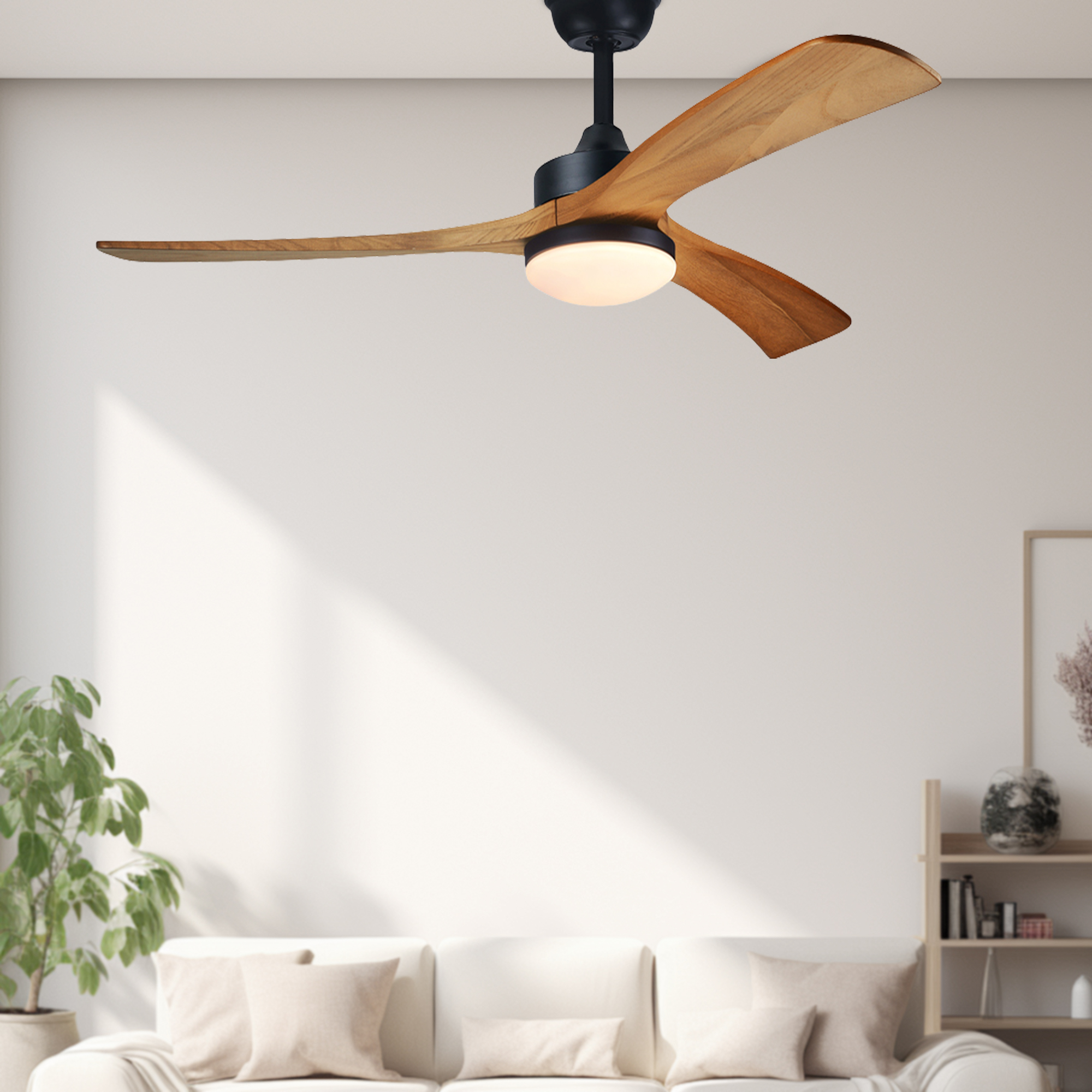 Modern chandeliers ceiling fans with lights dark wood color 56inch