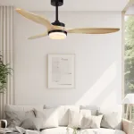 Modern chandeliers ceiling fans with lights Wood color 52inch