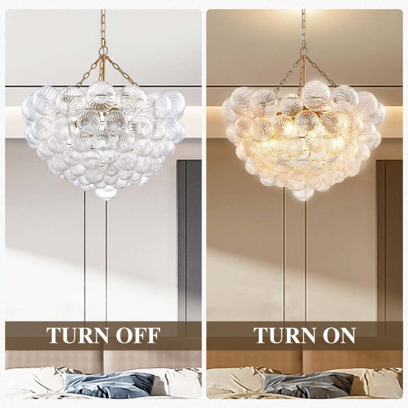 Bubble Glass Ceiling Light Talia Style Small Size