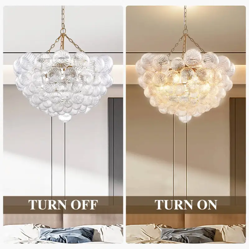 Bubble Glass Ceiling Light Talia Style Small Size
