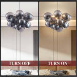 Modern Bubbles Chandelier smoked glass Balls