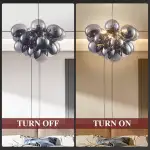 Modern Bubbles Chandelier smoked glass Balls