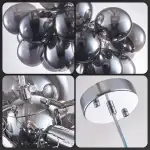 Modern Bubbles Chandelier smoked glass Balls