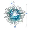 Chihuly Style Chandeliers Hand Blown Glass Chandelier  (Light Blue And Clear)