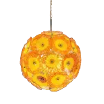 Murano Ceiling Light Blown Glass Plates Chandelier (Orange)