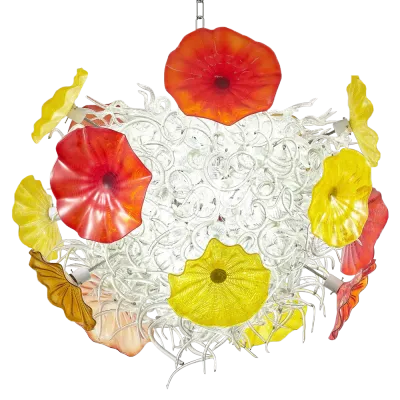 Murano Glass Light Pendant Flowers Style  01