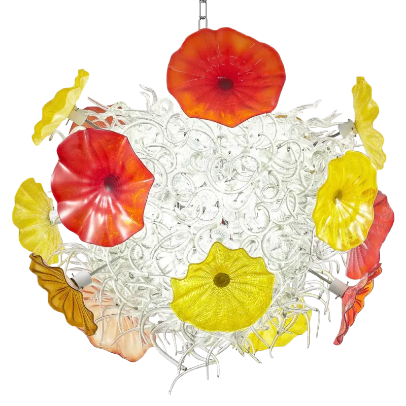 Murano Glass Light Pendant Flowers Style 