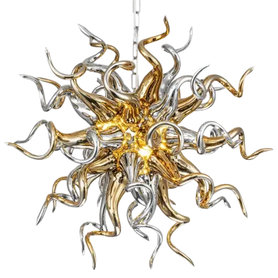 Sputnik Pendant Light Chihuly Style Chandeliers (Golden And Silver) 01