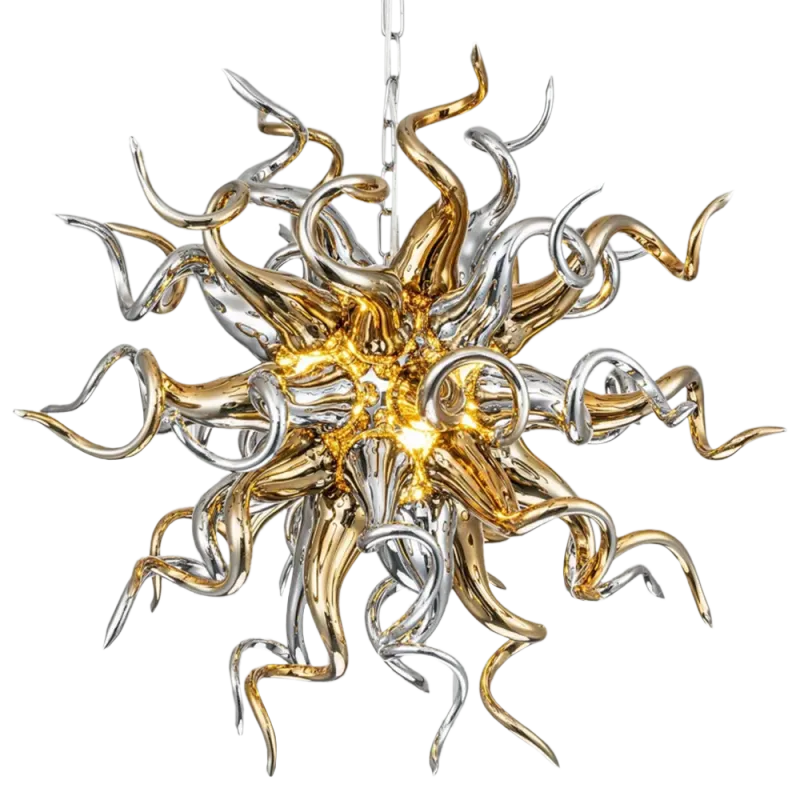 Sputnik Pendant Light Chihuly Style Chandeliers (Golden And Silver)