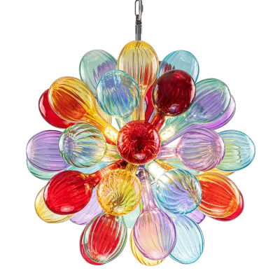 Blown Glass Bubbles Chandelier Multi Colors Glass 01