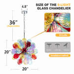 Blown Glass Bubbles Chandelier Multi Colors Glass